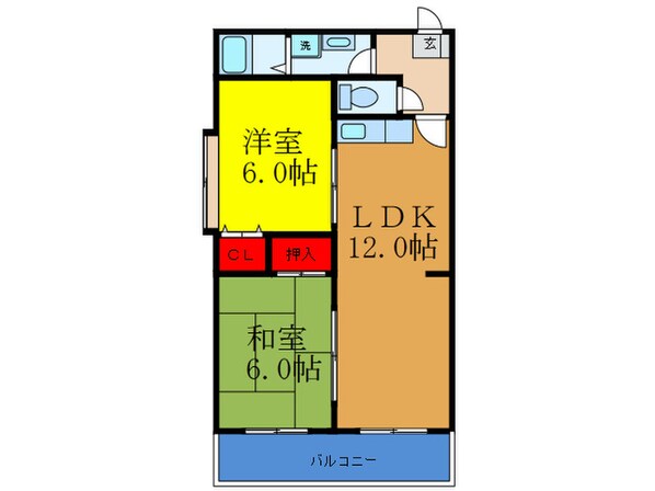 シャンクレール豊新の物件間取画像